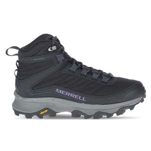 Merrell Moab Speed Thermo Mid Waterproof Spike vinterkängor (dam) - Black/Black - 39