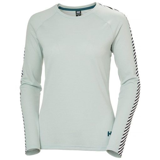 Helly Hansen Lifa Active Stripe Crew (dam) - Green mist - S