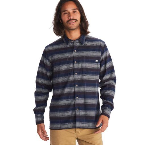 Marmot Ridgefield Heavyweight Flannel Overshirt (herr) - Arctic Navy - XL