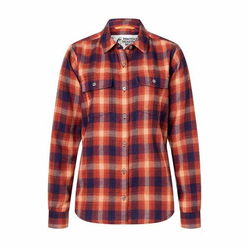 Marmot Wm‘s Fairfax Midweight flanellskjorta (dam) - Red Ochre - XS