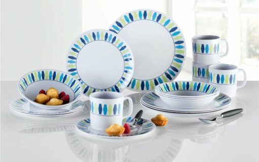 Berger Aqua Melamin Geschirr-Set 16 teilig