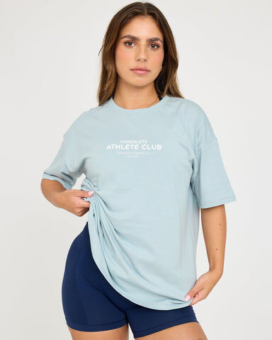 Powerlete Athlete Club Oversized T-Shirt - Platinum, XS