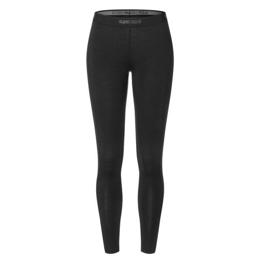 super.natural Base Tight 230 – underställsbyxa i merinoull (dam) - Jet Black - M