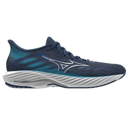 Mizuno Wave Rider 28 löparskor (herr) - Estate Blue/White/River Blue - 44,5