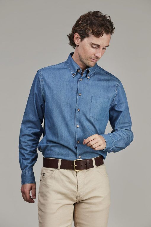 Skjorta, Indigo Classic Shirt, Blå, M, Hansen & Jacob - M