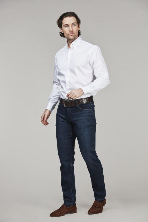 Exklusiva Jeans, 5-pkt Cape Town Silk Touch Denim, Blå, 33/34, Hansen & Jacob - 33/34