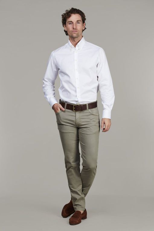 5-pkt Cut N'sew Aerodyn Stretch, Khakigrön, 33/36, Hansen & Jacob - 33/36