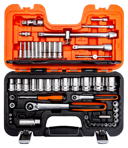 Bahco Hylsnyckelsats 1/4", 1/2", 56 delar
