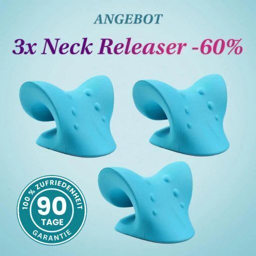 Norelie NeckCloud Halswirbelsäulenstrecker - Vergessen Sie Nackenknötchen, Nackenschmerzen und Spannungskopfschmerzen - vom Chiropraktiker entwickelt, 3x Neck Releaser