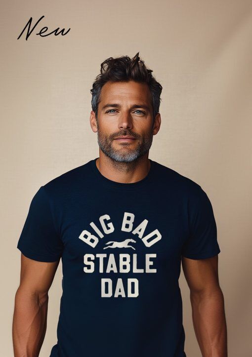 BIG BAD STABLE DAD , T-SHIRT  -Dark navy - M