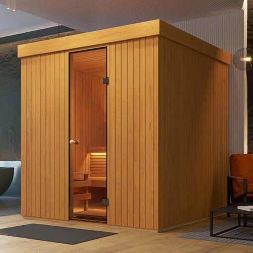KUUT Indoor Sauna EMMA (Thermally Treated Alder), Large (2000mm x 2000mm)