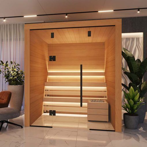 KUUT Luxurious Modular Sauna OTTO (Aspen), Medium (1800mm x 2000mm) / Aspen Design