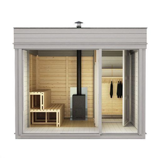 Traditional Sauna Cube 3 x 3m with Changing Room