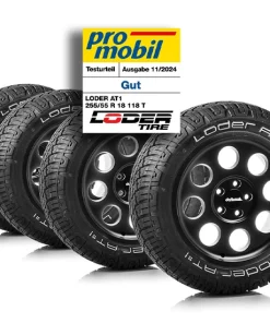Alternative view of Delta 4X4 Klassik 6/130 18" fälgpaket med Loder tire 255/55R18