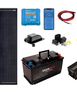 Alternative view of Off-Grid paket Husbil/Camper 150W solpanelskit + inverter + batteri