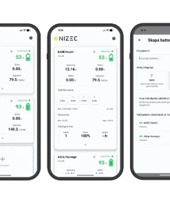 Alternative view of Nizec 330Ah LiFePO4 200A BMS Warmup – Litiumbatteri med Svensk app